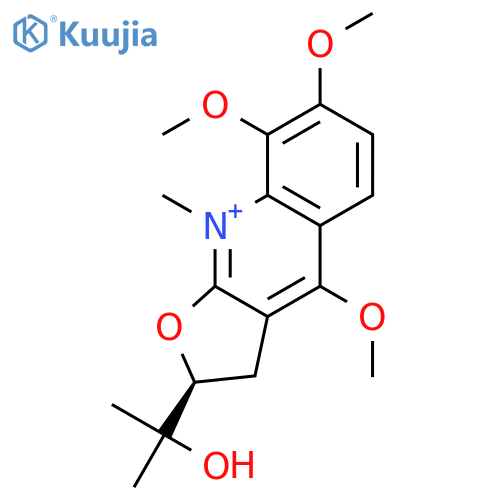 Furo[2,3-b]quinolinium,2,3-dihydro-2-(1-hydroxy-1-methylethyl)-4,7,8-trimethoxy-9-methyl-, (2S)- structure