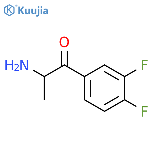 2-amino-1-(3,4-difluorophenyl)propan-1-one structure