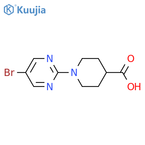 1-(5-Bromopyrimidin-2-yl)piperidine-4-carboxylic acid structure