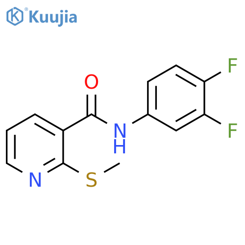 N-(3,4-difluorophenyl)-2-(methylsulfanyl)pyridine-3-carboxamide structure
