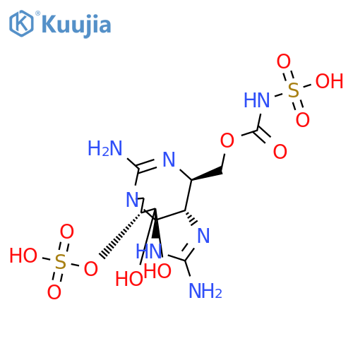 ({[(3aS,4R,9R)-2,6-diamino-10,10-dihydroxy-9-(sulfooxy)-3a,4,9,10-tetrahydro-3H,8H-pyrrolo[1,2-c]purin-4-yl]methoxy}carbonyl)sulfamic acid structure