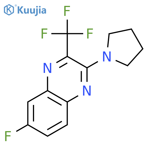 Quinoxaline, 6-fluoro-2-(1-pyrrolidinyl)-3-(trifluoromethyl)- structure