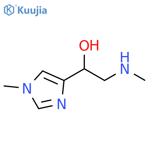 1-(1-methyl-1H-imidazol-4-yl)-2-(methylamino)ethan-1-ol structure