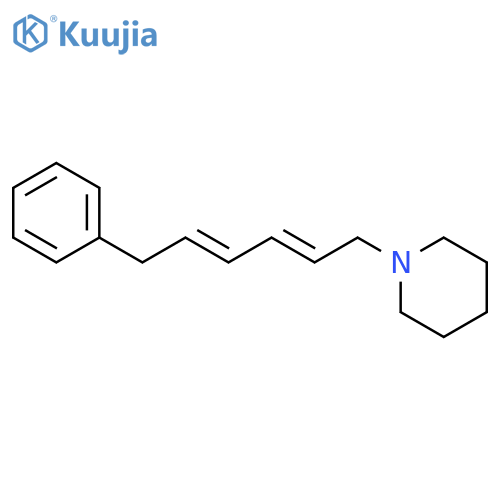 Piperidine, 1-(6-phenyl-2,4-hexadienyl)- structure