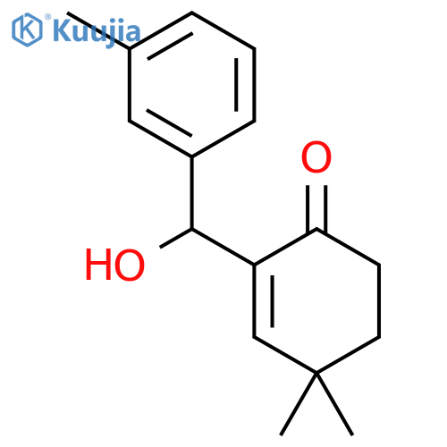 2-Cyclohexen-1-one, 2-[hydroxy(3-methylphenyl)methyl]-4,4-dimethyl- structure
