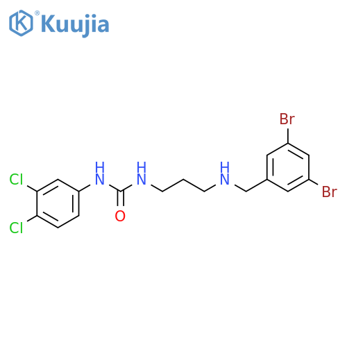 Urea,N-[3-[[(3,5-dibromophenyl)methyl]amino]propyl]-N'-(3,4-dichlorophenyl)- structure