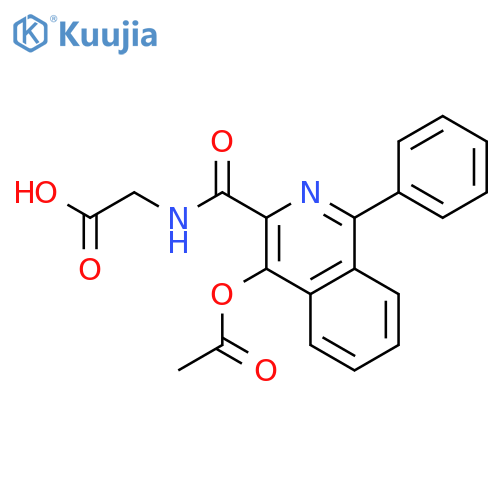 Glycine, N-[[4-(acetyloxy)-1-phenyl-3-isoquinolinyl]carbonyl]- structure