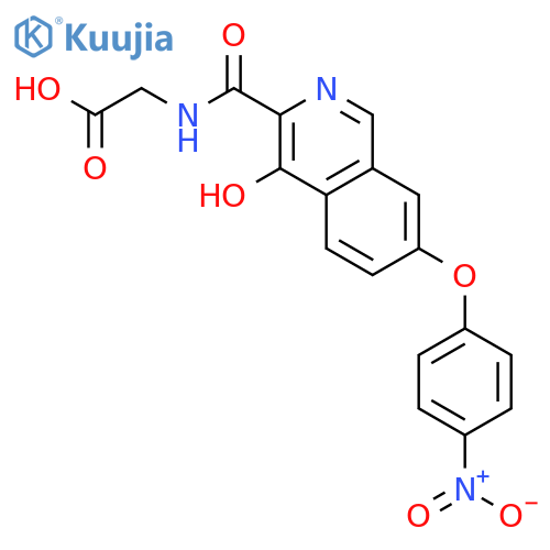 Glycine, N-[[4-hydroxy-7-(4-nitrophenoxy)-3-isoquinolinyl]carbonyl]- structure