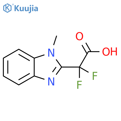 2,2-difluoro-2-(1-methyl-1H-1,3-benzodiazol-2-yl)acetic acid structure