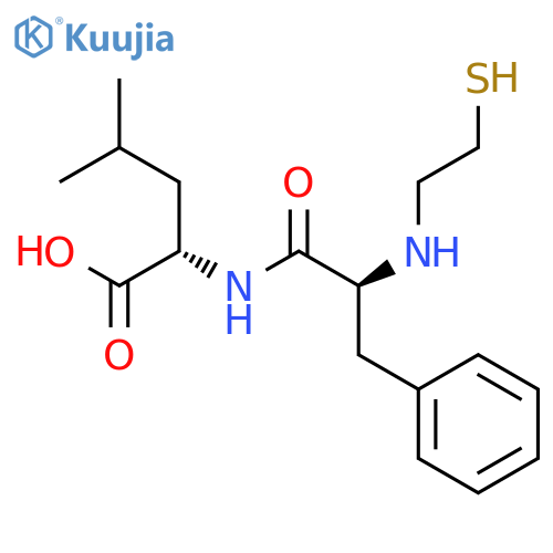 L-LEUCINE, N-[N-(2-MERCAPTOETHYL)-L-PHENYLALANYL]- structure