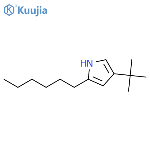 1H-PYRROLE, 4-(1,1-DIMETHYLETHYL)-2-HEXYL- structure