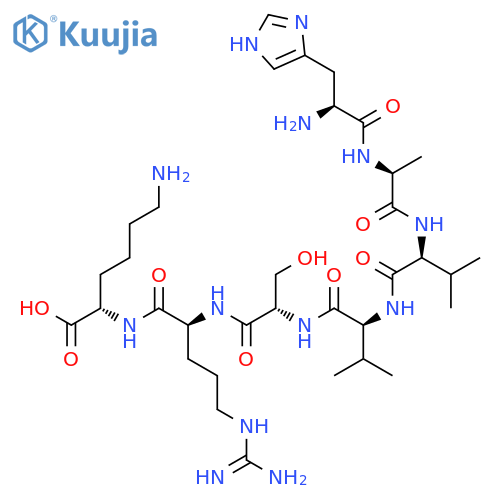 L-LYSINE, L-HISTIDYL-L-ALANYL-L-VALYL-L-VALYL-L-SERYL-L-ARGINYL- structure