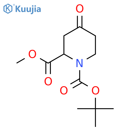 1-tert-Butyl 2-methyl 4-oxopiperidine-1,2-dicarboxylate structure