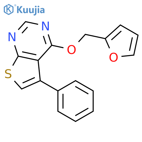 THIENO[2,3-D]PYRIMIDINE, 4-(2-FURANYLMETHOXY)-5-PHENYL- structure