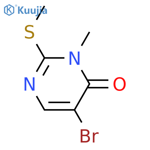 4(3H)-Pyrimidinone, 5-bromo-3-methyl-2-(methylthio)- structure