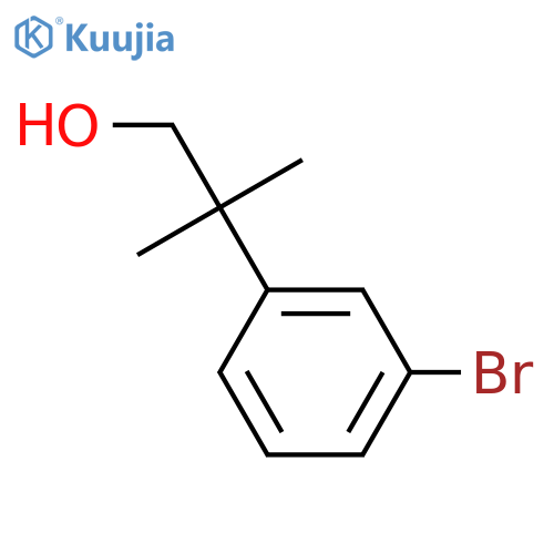 2-(3-bromophenyl)-2-methylpropan-1-ol structure