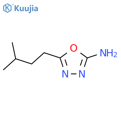 5-(3-Methylbutyl)-1,3,4-oxadiazol-2-amine structure
