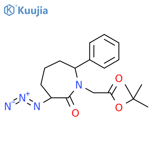 1H-Azepine-1-acetic acid, 3-azidohexahydro-2-oxo-7-phenyl-,1,1-dimethylethyl ester structure