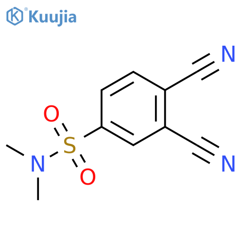 Benzenesulfonamide, 3,4-dicyano-N,N-dimethyl- structure