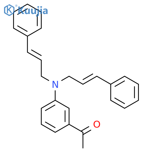 Ethanone, 1-[3-[bis[(2E)-3-phenyl-2-propenyl]amino]phenyl]- structure
