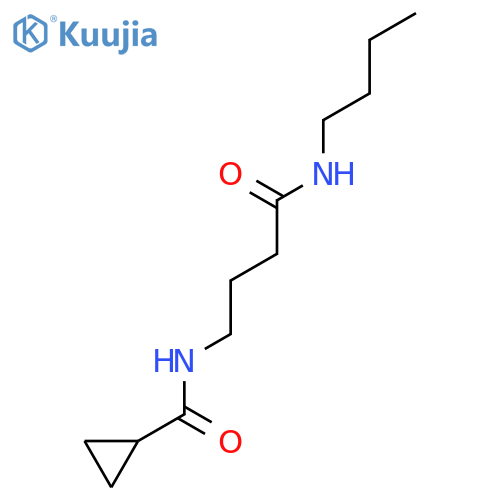 N-butyl-4-(cyclopropanecarbonylamino)butanamide structure