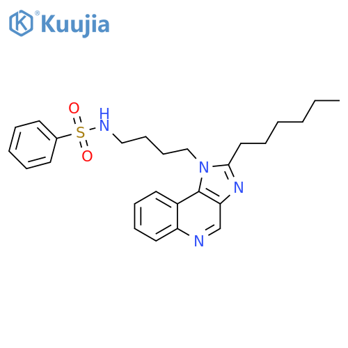 Benzenesulfonamide, N-[4-(2-hexyl-1H-imidazo[4,5-c]quinolin-1-yl)butyl]- structure
