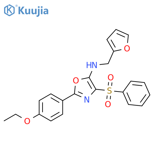4-(benzenesulfonyl)-2-(4-ethoxyphenyl)-N-[(furan-2-yl)methyl]-1,3-oxazol-5-amine structure