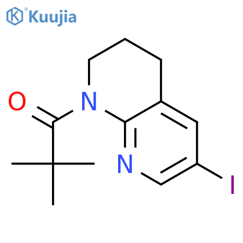 1-Propanone,1-(3,4-dihydro-6-iodo-1,8-naphthyridin-1(2H)-yl)-2,2-dimethyl- structure