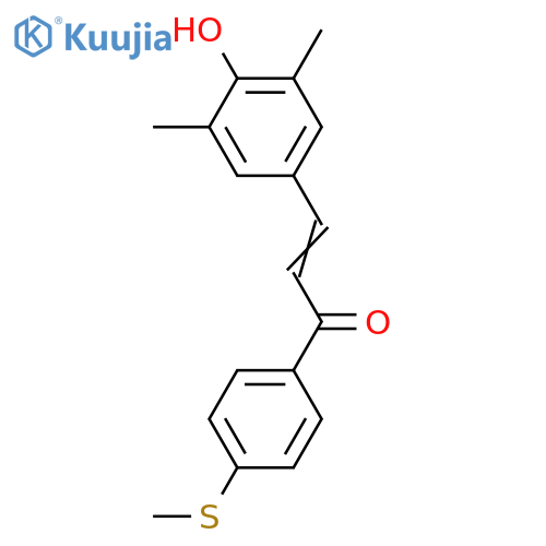 1-(4-Methylthiophenyl)-3-(3,5-dimethyl-4-hydroxyphenyl)prop-2-en-1-one structure