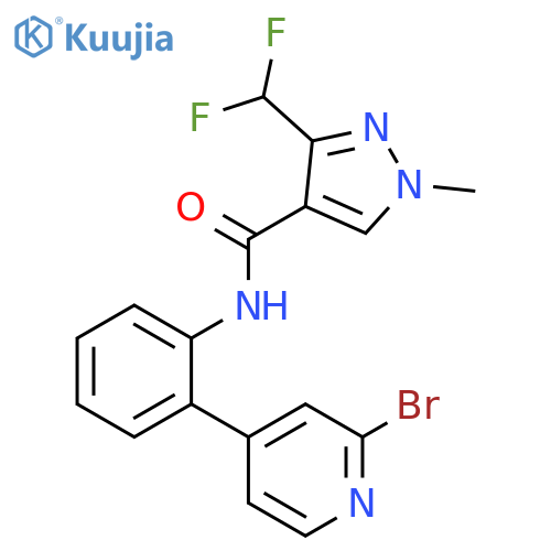 1H-Pyrazole-4-carboxamide, N-[2-(2-bromo-4-pyridinyl)phenyl]-3-(difluoromethyl)-1-methyl- structure