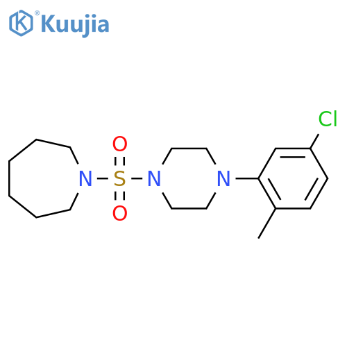 1-{[4-(5-chloro-2-methylphenyl)-1-piperazinyl]sulfonyl}azepane structure