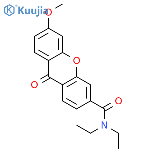 9H-Xanthene-3-carboxamide, N,N-diethyl-6-methoxy-9-oxo- structure