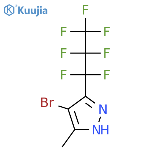 4-Bromo-3-(heptafluoropropyl)-5-methyl-1H-pyrazole structure