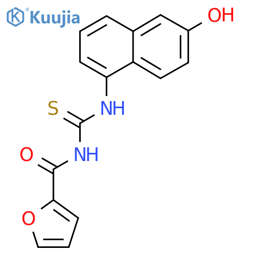 N-(6-Hydroxy-1-naphthalenyl)aminothioxomethyl-2-furancarboxamide structure