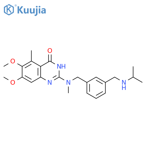 4(1H)-Quinazolinone,6,7-dimethoxy-5-methyl-2-[methyl[[3-[[(1-methylethyl)amino]methyl]phenyl]methyl]amino]- structure
