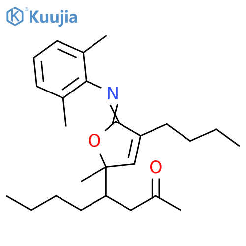 2-Octanone, 4-[4-butyl-5-[(2,6-dimethylphenyl)imino]-2,5-dihydro-2-methyl-2-furanyl]- structure