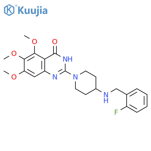 4(1H)-Quinazolinone,2-[4-[[(2-fluorophenyl)methyl]amino]-1-piperidinyl]-5,6,7-trimethoxy- structure