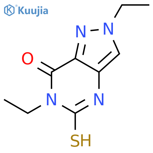 7H-Pyrazolo[4,3-d]pyrimidin-7-one,2,6-diethyl-2,4,5,6-tetrahydro-5-thioxo- structure