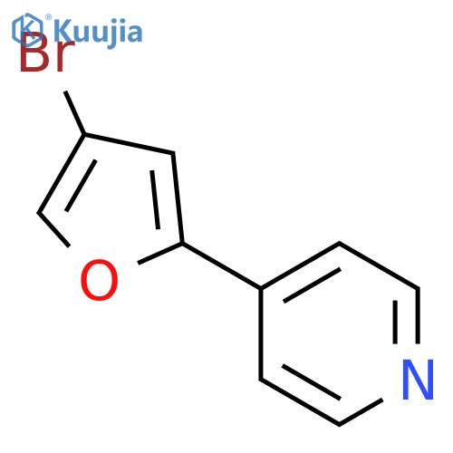Pyridine, 4-(4-bromo-2-furanyl)- structure