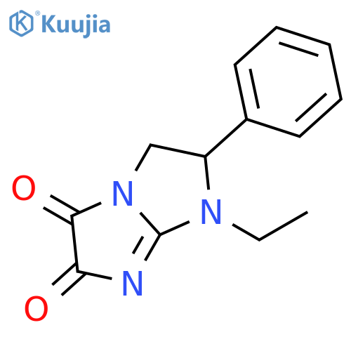 1H-Imidazo[1,2-a]imidazole-5,6-dione, 1-ethyl-2,3-dihydro-2-phenyl- structure