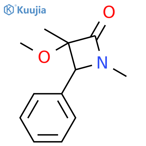 2-Azetidinone,3-methoxy-1,3-dimethyl-4-phenyl- structure