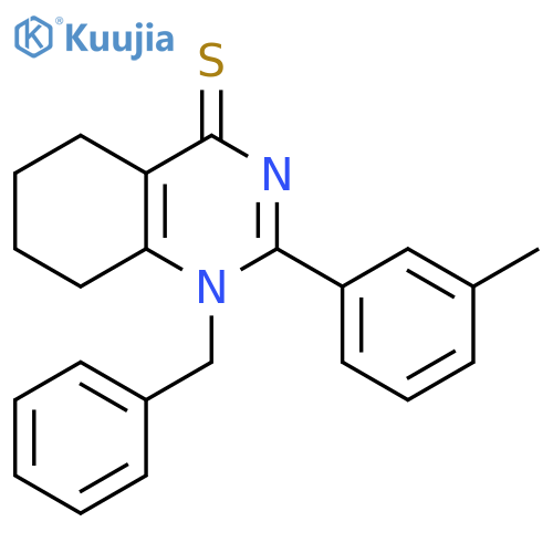 1-benzyl-2-(3-methylphenyl)-1,4,5,6,7,8-hexahydroquinazoline-4-thione structure