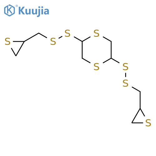 1,4-Dithiane, 2,5-bis[(thiiranylmethyl)dithio]- structure