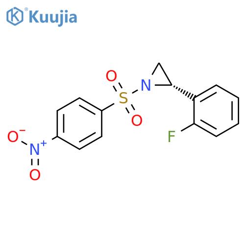 Aziridine, 2-(2-fluorophenyl)-1-[(4-nitrophenyl)sulfonyl]-, (2S)- structure