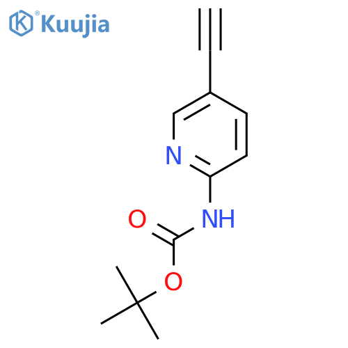 (5-Ethynyl-pyridin-2-yl)-carbamic Acid tert-butyl ester structure