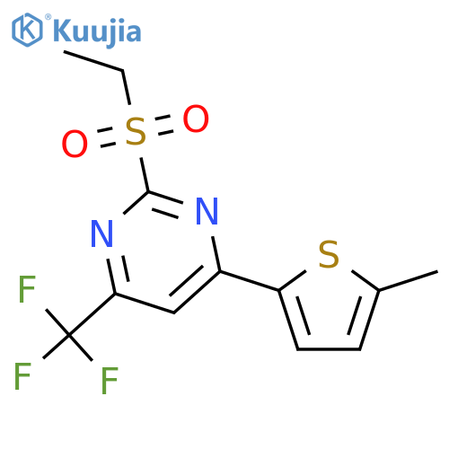 2-(ethanesulfonyl)-4-(5-methylthiophen-2-yl)-6-(trifluoromethyl)pyrimidine structure