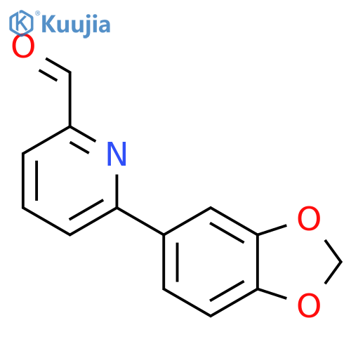 6-(1,3-benzodioxol-5-yl)pyridine-2-carbaldehyde structure