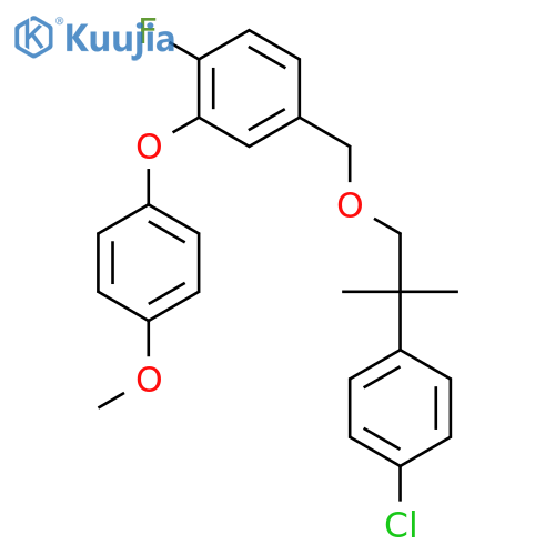 4-{[2-(4-chlorophenyl)-2-methylpropoxy]methyl}-1-fluoro-2-(4-methoxyphenoxy)benzene structure
