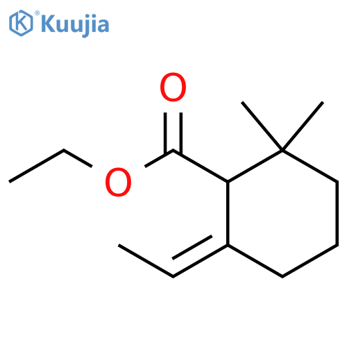 Cyclohexanecarboxylic acid, 6-ethylidene-2,2-dimethyl-, ethyl ester, (Z)- structure