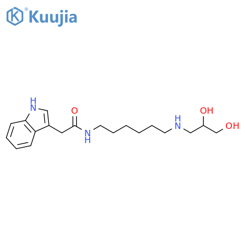 1H-Indole-3-acetamide, N-[6-[(2,3-dihydroxypropyl)amino]hexyl]- structure